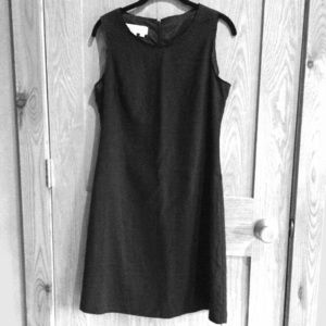 Maggy London LBD black dress pleated binding trim